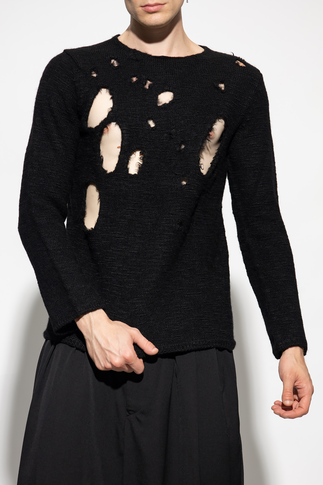 Comme des garcons hole hot sale sweater